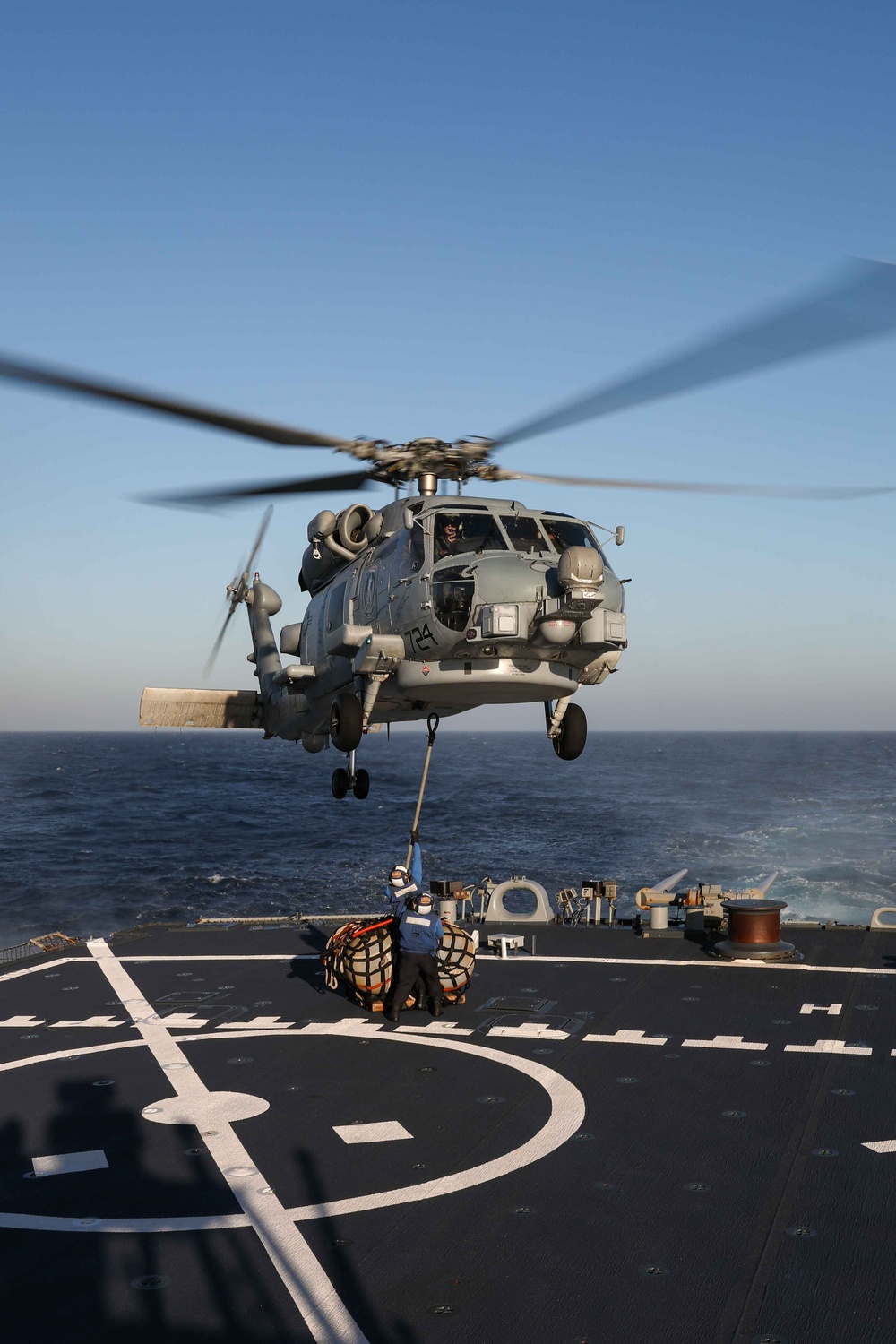 USS Ross conducts flight operations