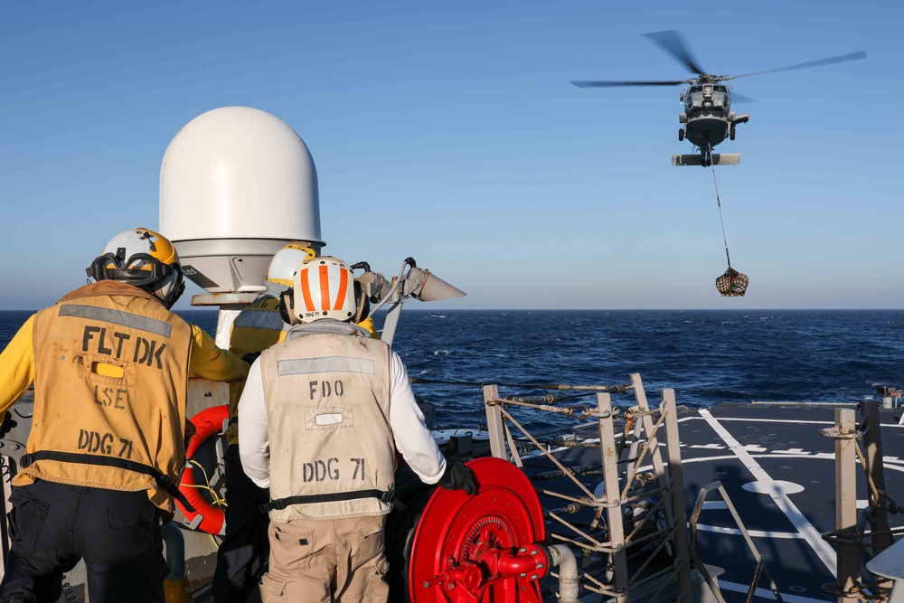 USS Ross conducts flight operations