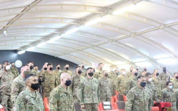 Task Force Raptor 1-168th GSAB ends Middle East mission with a Transfer-of-Authority ceremony