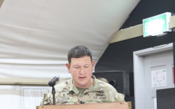 Task Force Raptor 1-168th GSAB ends Middle East mission with a Transfer-of-Authority ceremony