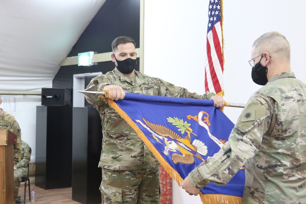 Task Force Raptor 1-168th GSAB ends Middle East mission with a Transfer-of-Authority ceremony