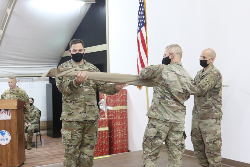 Task Force Raptor 1-168th GSAB ends Middle East mission with a Transfer-of-Authority ceremony