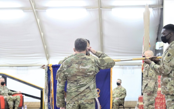 Task Force Raptor 1-168th GSAB ends Middle East mission with a Transfer-of-Authority ceremony