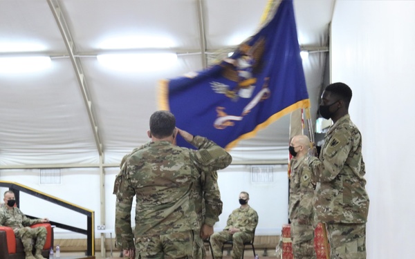 Task Force Raptor 1-168th GSAB ends Middle East mission with a Transfer-of-Authority ceremony