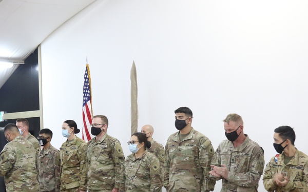 Task Force Raptor 1-168th GSAB ends Middle East mission with a Transfer-of-Authority ceremony