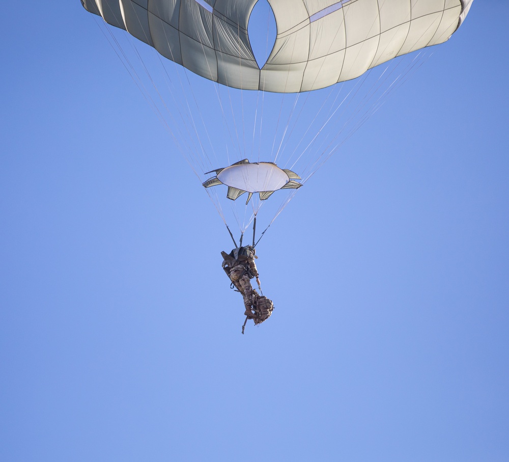 82nd Airborne Division Paratroopers conduct a jump to maintain readiness and proficiency