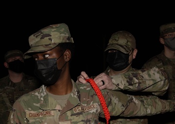 First In Air Force Orange Rope Pinning Ceremony