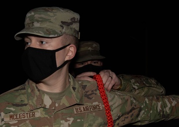 First In Air Force Orange Rope Pinning Ceremony