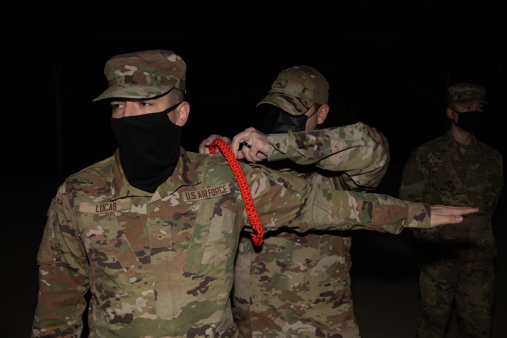 First In Air Force Orange Rope Pinning Ceremony