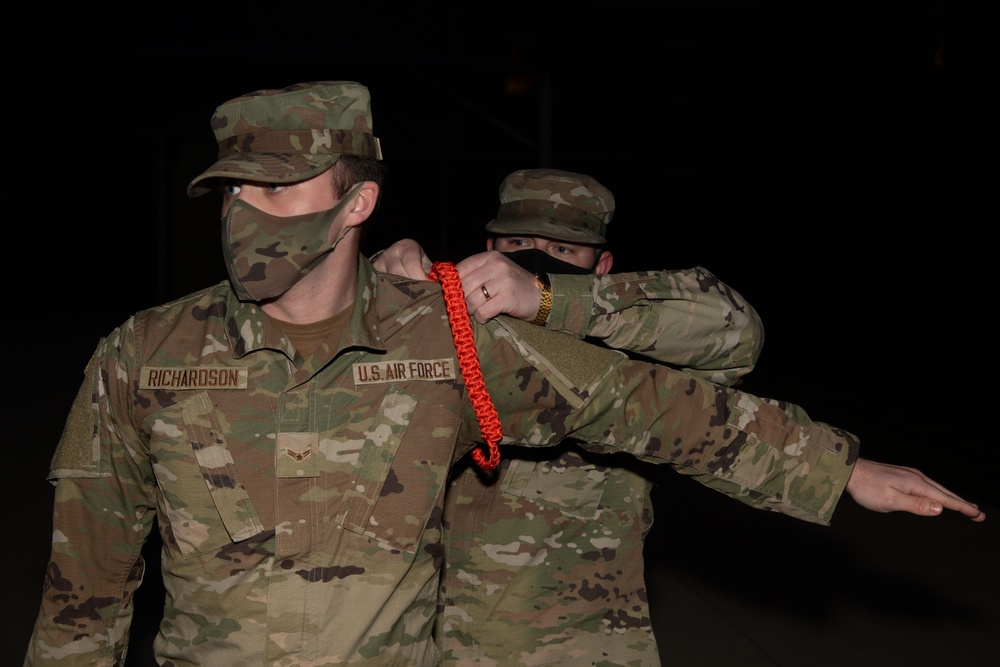 First In Air Force Orange Rope Pinning Ceremony