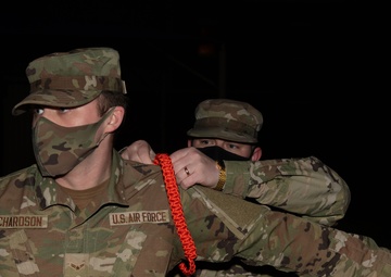 First In Air Force Orange Rope Pinning Ceremony