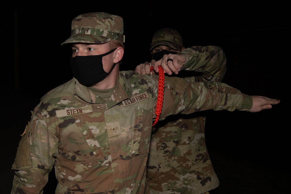 First In Air Force Orange Rope Pinning Ceremony