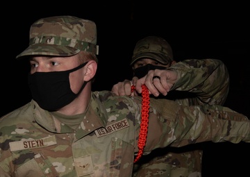 First In Air Force Orange Rope Pinning Ceremony
