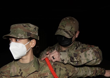 First In Air Force Orange Rope Pinning Ceremony
