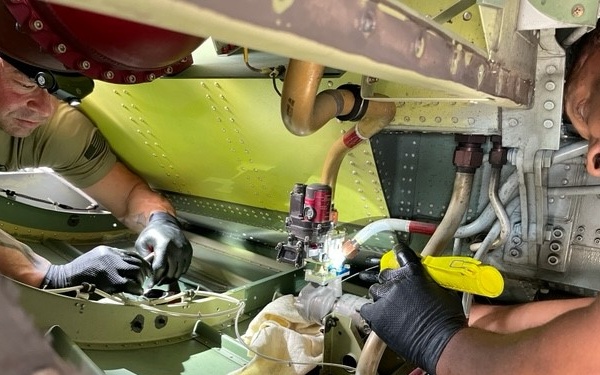 920th MXS airmen inspect an HC-130J Combat King II