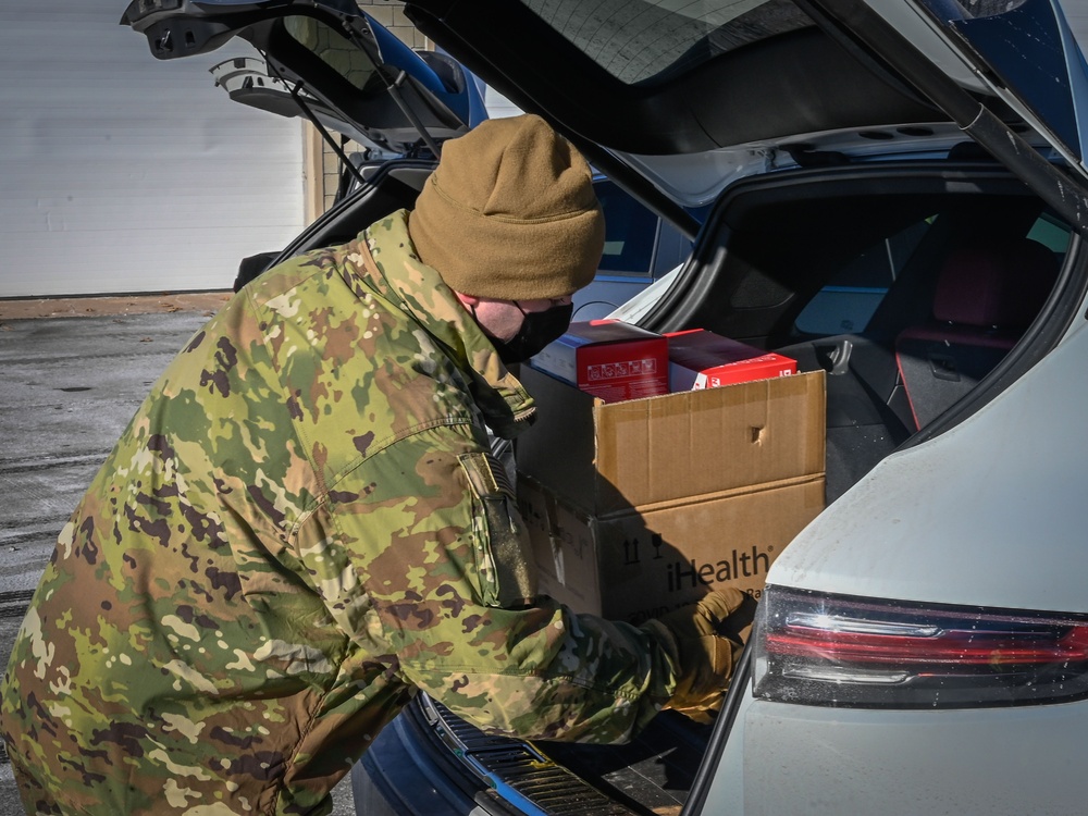Connecticut National Guard Distributes COVID-19 Tests and N95 Masks