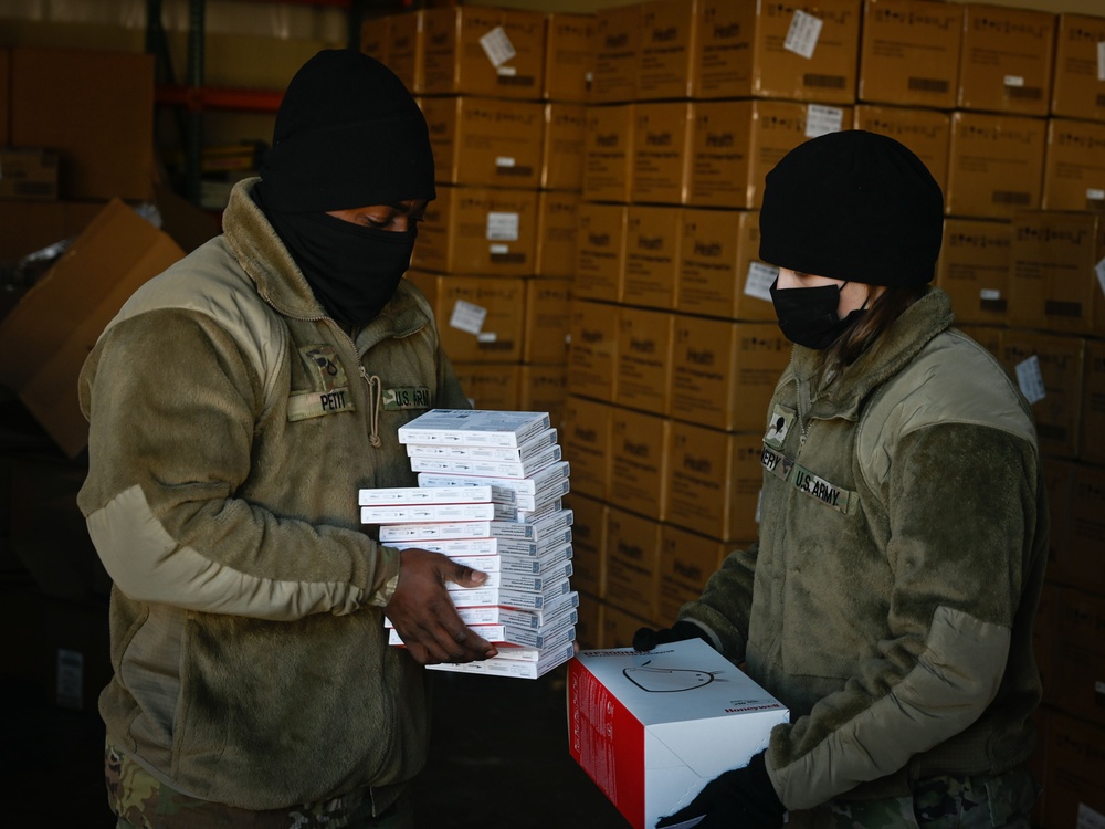 Connecticut National Guard Distributes COVID-19 Tests and N95 Masks