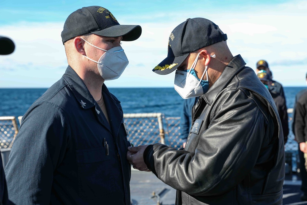 USS Ross Sailors receive awards