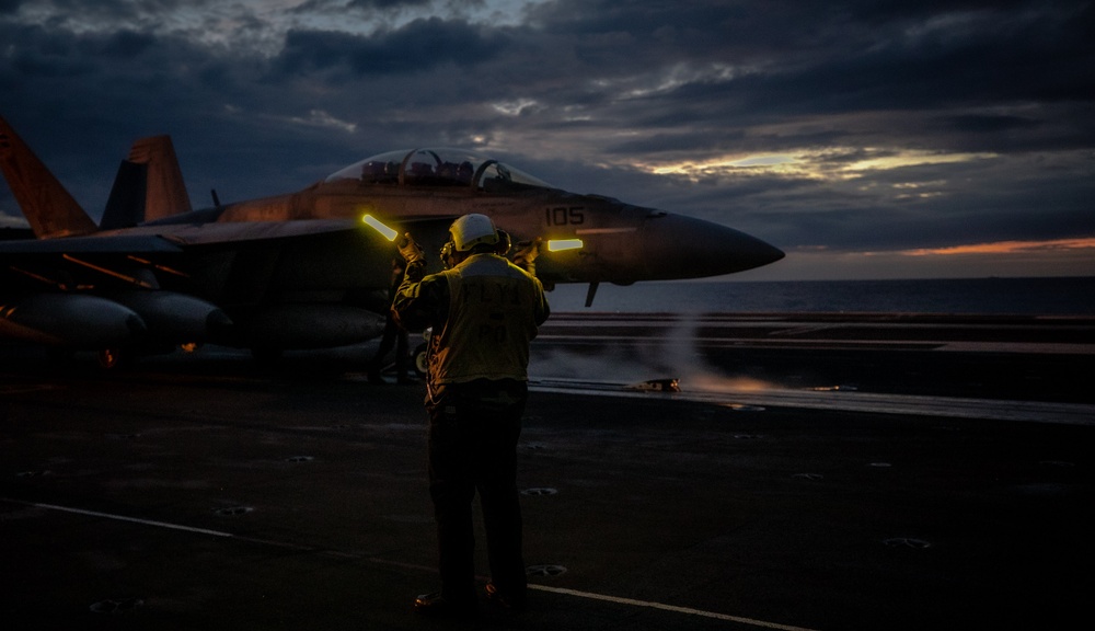 The Harry S. Truman Carrier Strike Group is on a scheduled deployment in the U.S. Sixth Fleet area of operations in support of naval operations to maintain maritime stability and security.