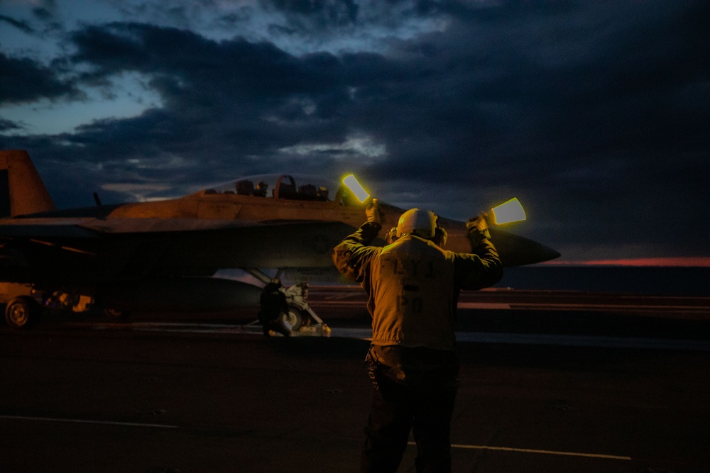 The Harry S. Truman Carrier Strike Group is on a scheduled deployment in the U.S. Sixth Fleet area of operations in support of naval operations to maintain maritime stability and security.