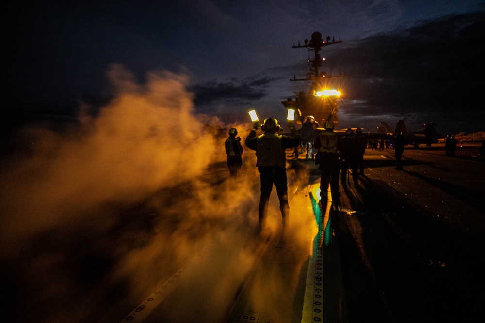 The Harry S. Truman Carrier Strike Group is on a scheduled deployment in the U.S. Sixth Fleet area of operations in support of naval operations to maintain maritime stability and security.