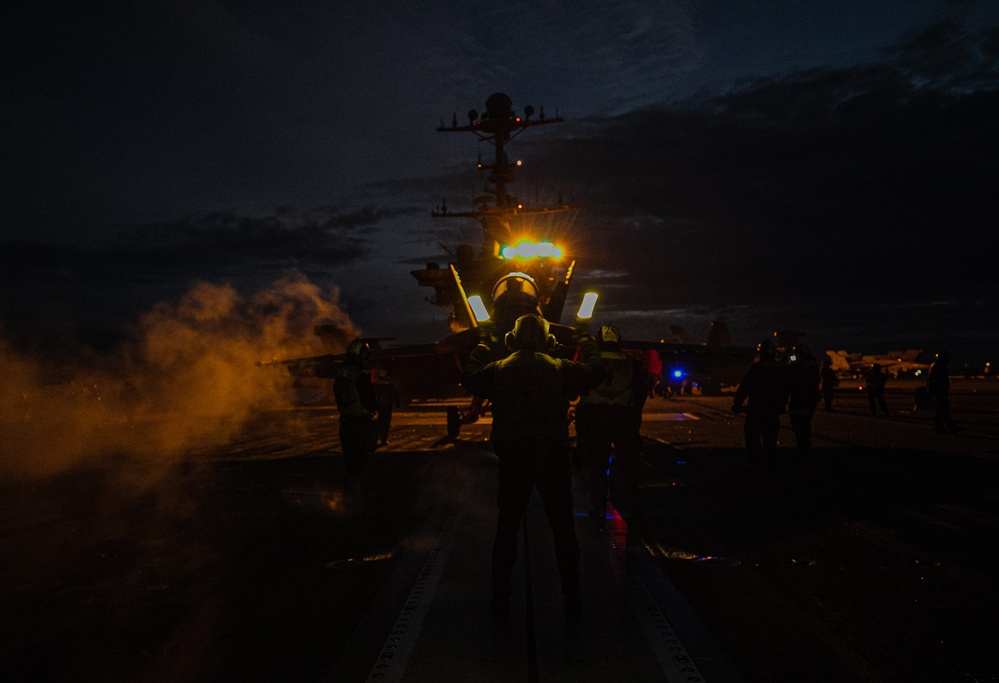 The Harry S. Truman Carrier Strike Group is on a scheduled deployment in the U.S. Sixth Fleet area of operations in support of naval operations to maintain maritime stability and security.