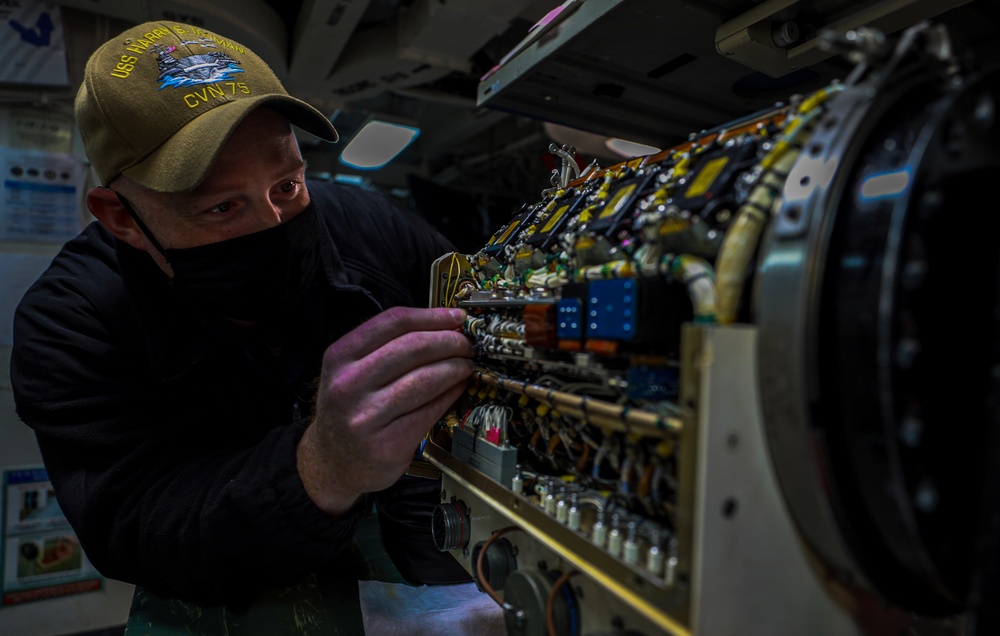 The Harry S. Truman Carrier Strike Group is on a scheduled deployment in the U.S. Sixth Fleet area of operations in support of naval operations to maintain maritime stability and security.