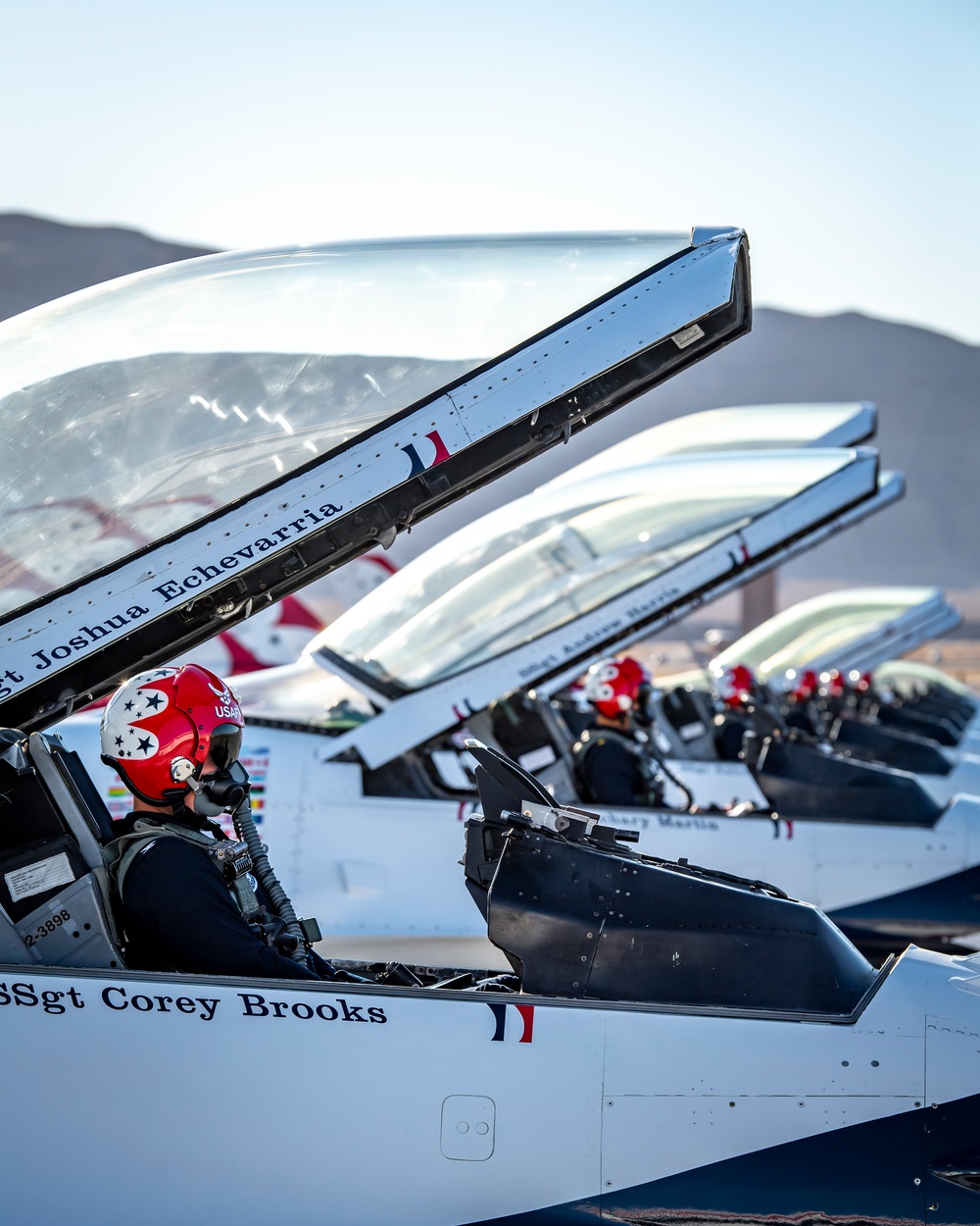 Thunderbirds Practice Over Nellis AFB