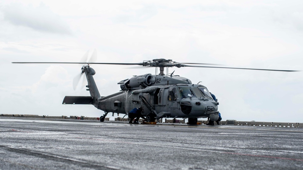 USS Essex (LHD 2) conduct routine flight operations