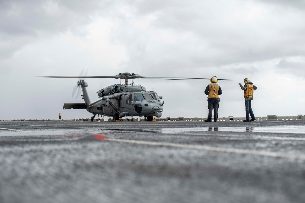 USS Essex (LHD 2) conduct routine flight operations