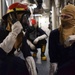 Abraham Lincoln Sailors participate in general quarters drill.