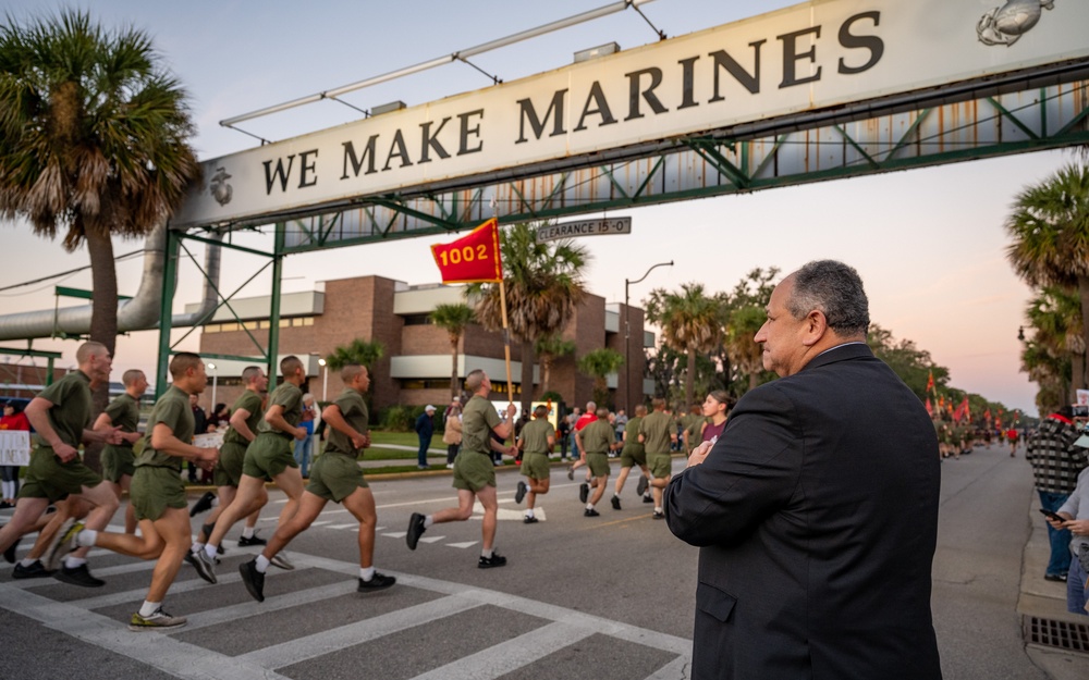 SECNAV visits MCRD Parris Island