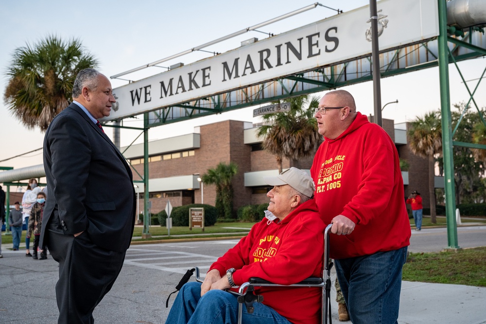 SECNAV visits MCRD Parris Island
