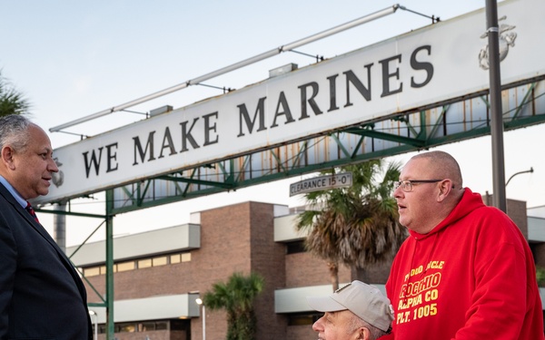 SECNAV visits MCRD Parris Island