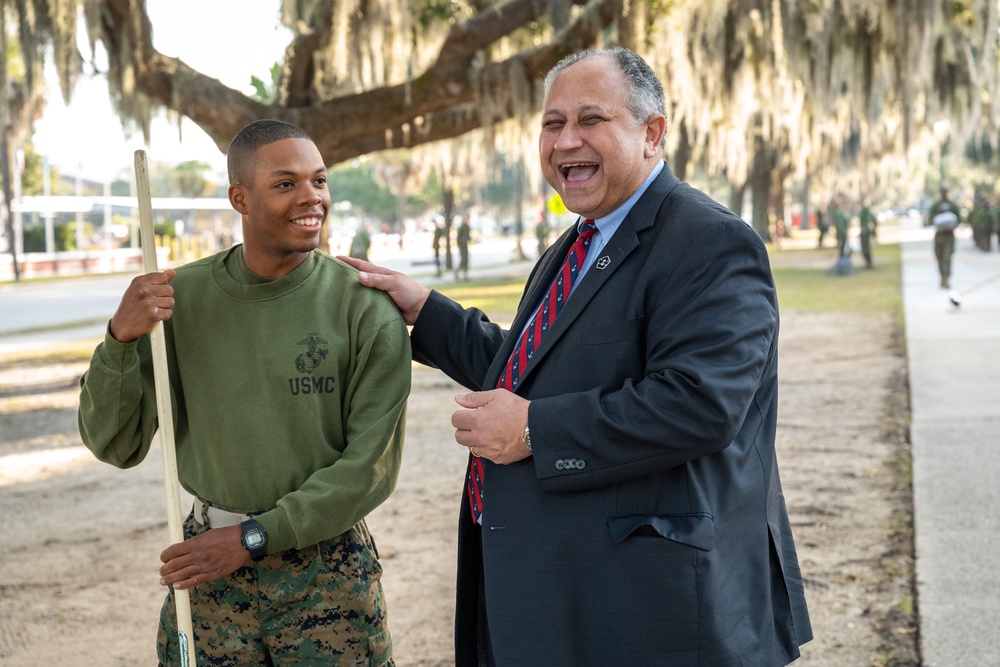 SECNAV visits MCRD Parris Island