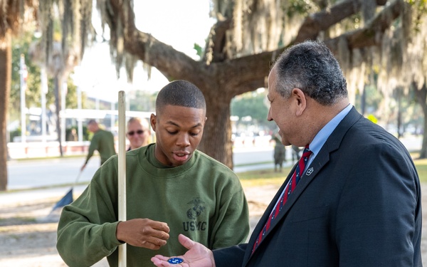 SECNAV visits MCRD Parris Island