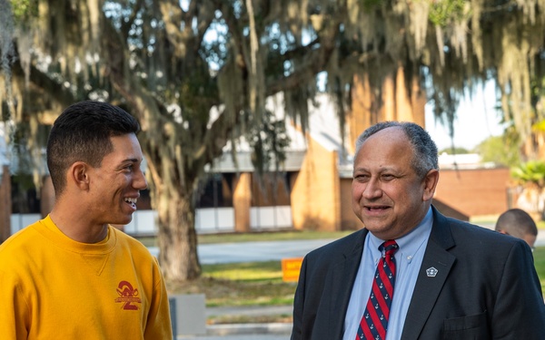 SECNAV visits MCRD Parris Island