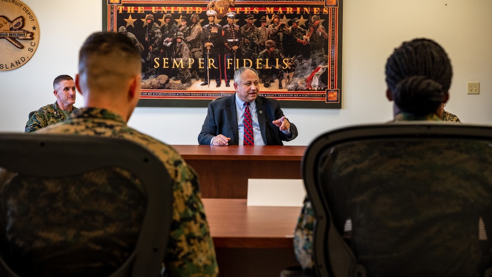 SECNAV visits MCRD Parris Island