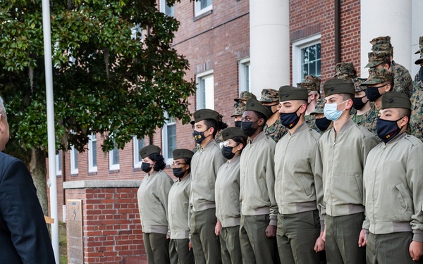 SECNAV visits MCRD Parris Island