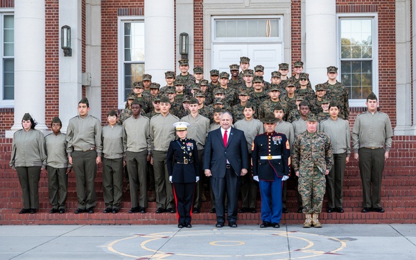 SECNAV visits MCRD Parris Island