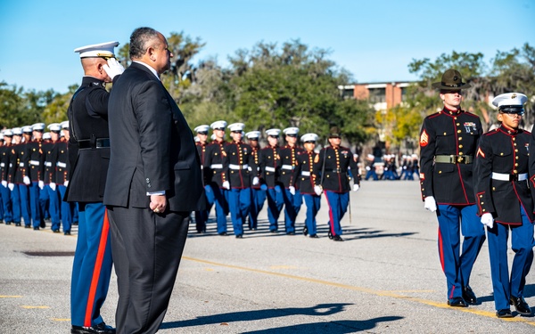 SECNAV visits MCRD Parris Island