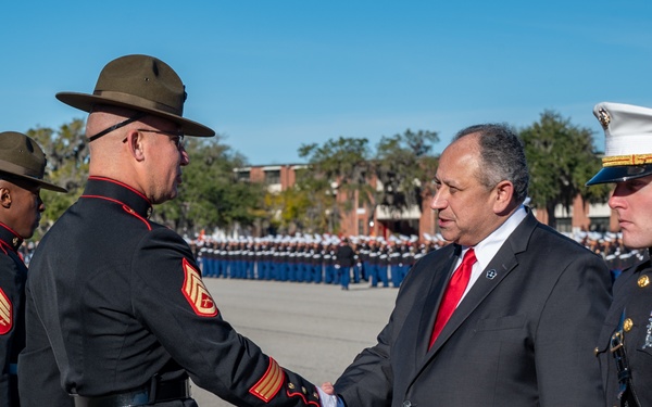 SECNAV visits MCRD Parris Island