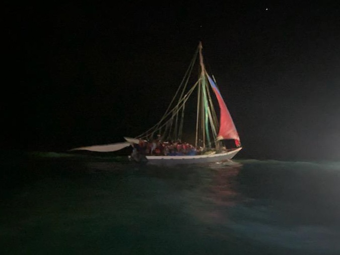 Coast Guard intercepts Haitian sailing vessel off Florida Keys; assists with apprehension