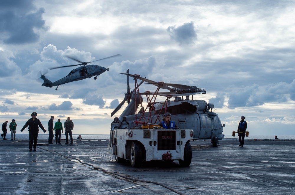 The Harry S. Truman Carrier Strike Group is on a scheduled deployment in the U.S. Sixth Fleet area of operations in support of naval operations to maintain maritime stability and security.