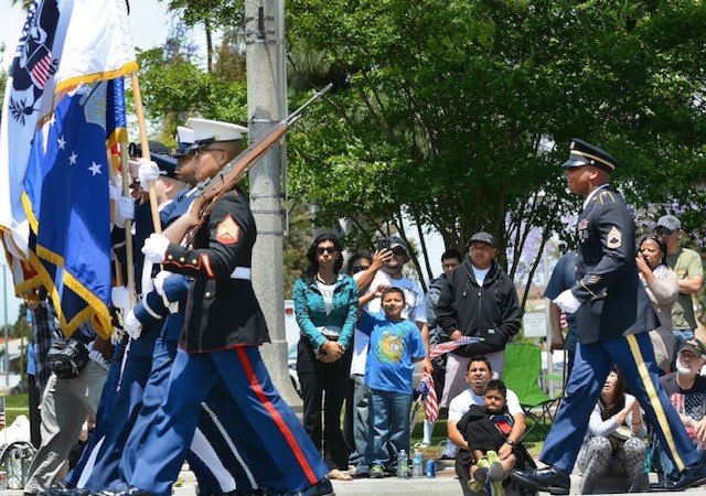 SFC Jackson leads color guard