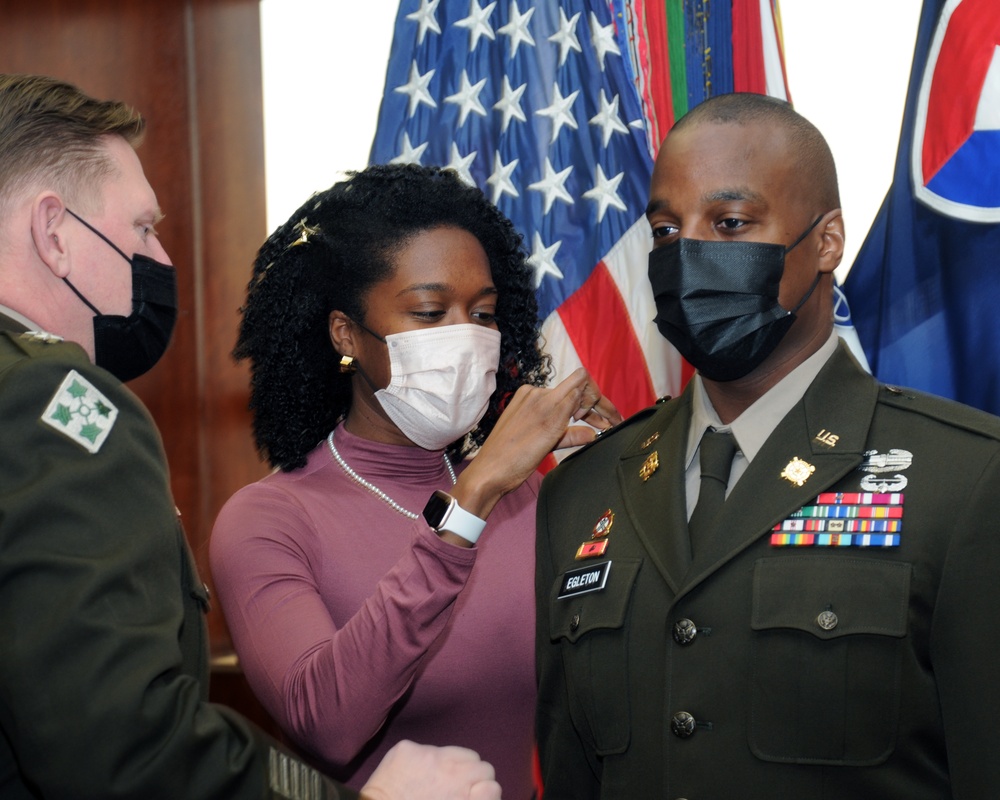 Promotion for Lt. Col. Kinard Egleton
