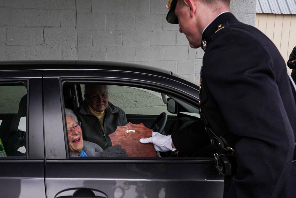 Albany Marines celebrate Sgt. Elsie Hartmann’s 100th birthday