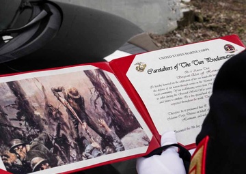 Albany Marines celebrate Sgt. Elsie Hartmann’s 100th birthday