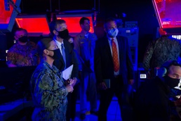 Chief of Staff to the Acting SECNAV and Director, Navy Staff Office of the CNO Observe Aegis Training