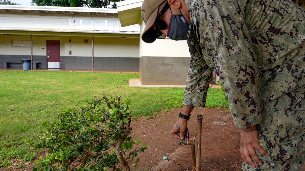 Navy Flushes Hickam Elementary School Water System